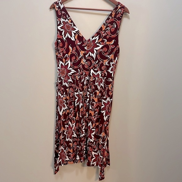 Loft Midi Sleeveless Multi Floral Dress Women’s M - Picture 14 of 14